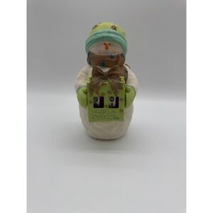 Snowman Calendar Countdown To Christmas Resin Table Top Holiday Decoration
